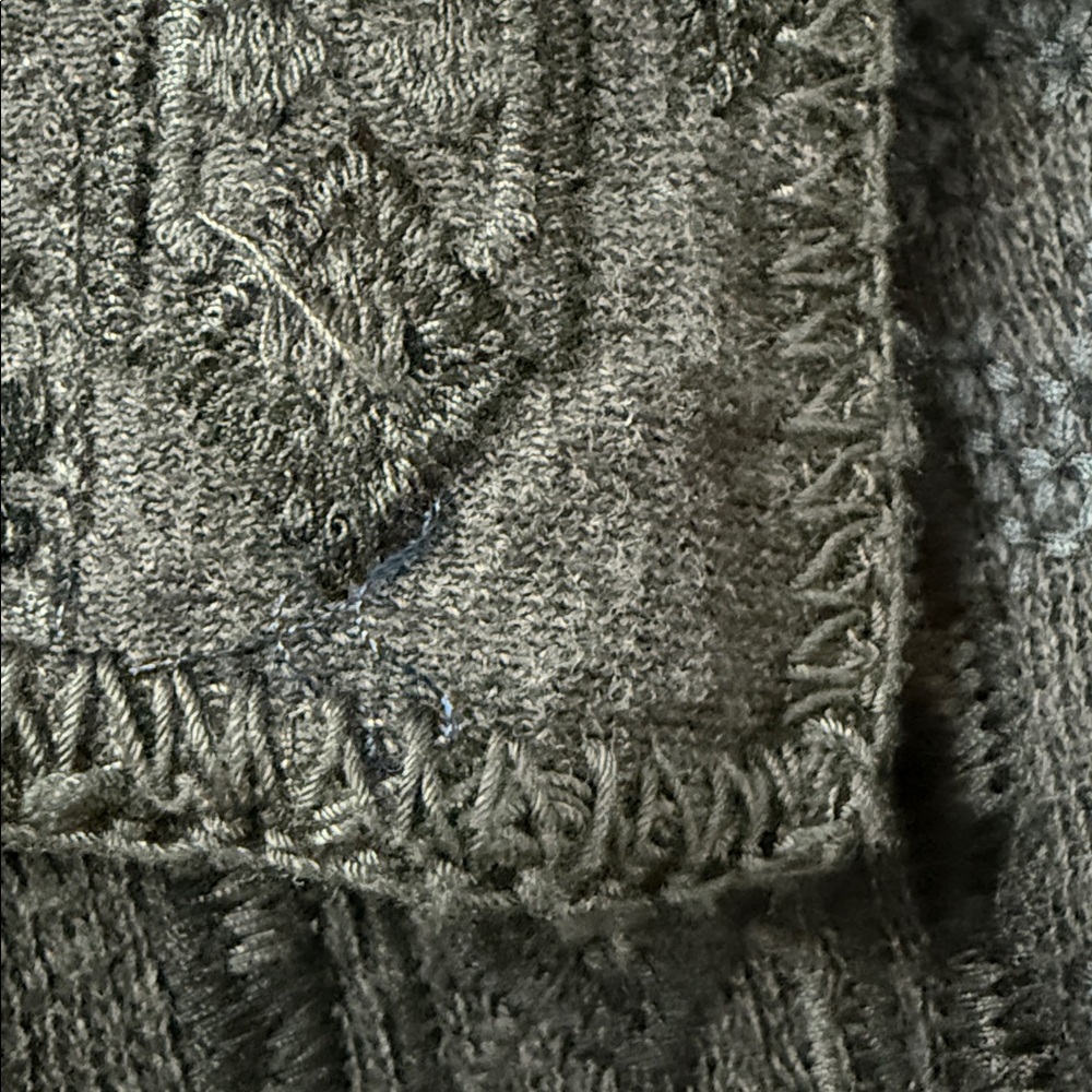 Johnny Was Biya Norns Haag Duster Gray Embroidered Aztec Native Cardigan M - Picture 15 of 16